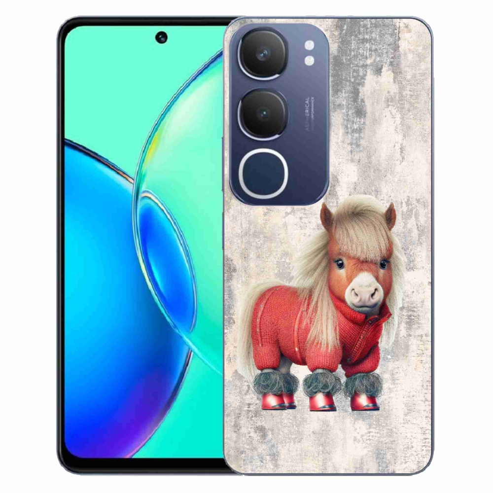 Gelový kryt mmCase na Vivo Y19s - poník ve svetru