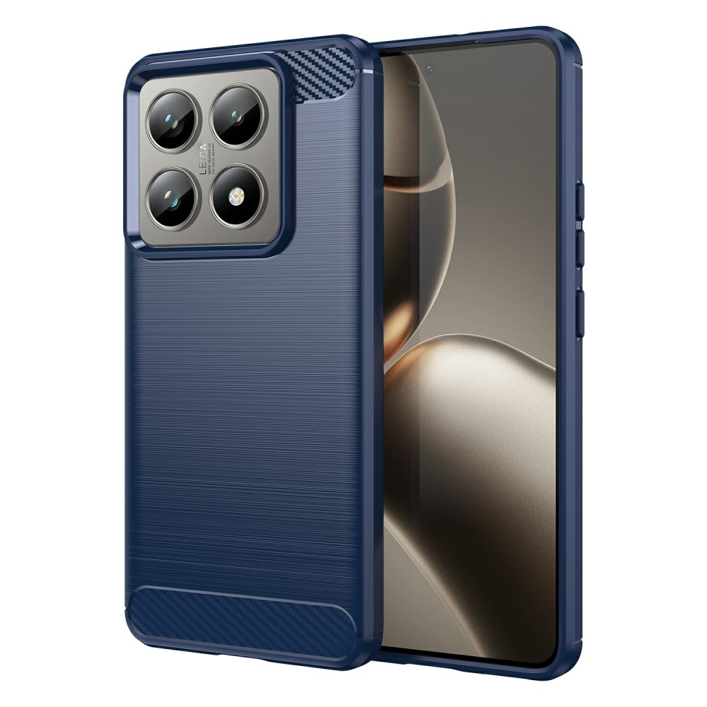 Carbon odolný gelový obal na Xiaomi 14T/14T Pro - modrý