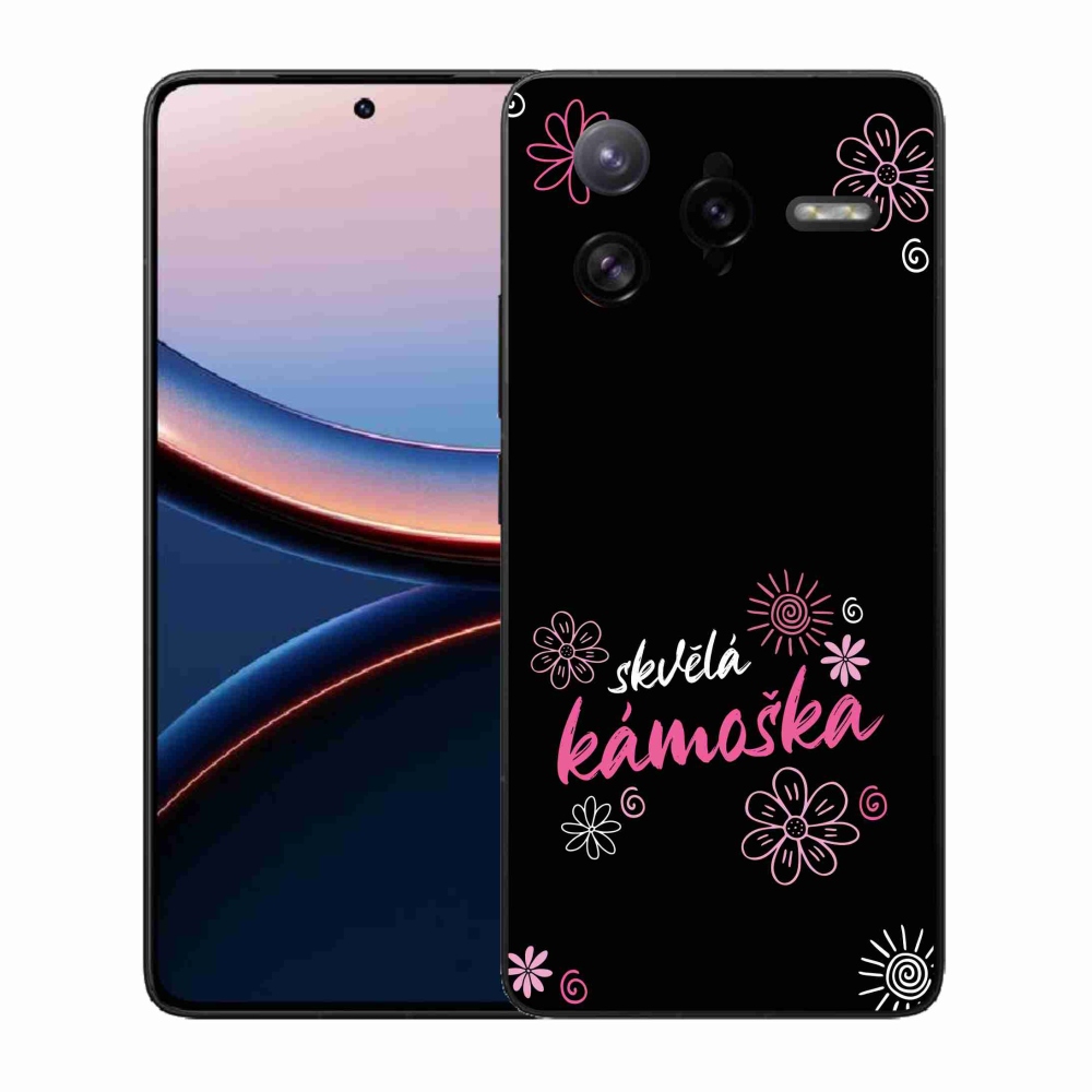 Gelový kryt mmCase na Xiaomi Poco F7 Ultra - skvělá kámoška černé pozadí