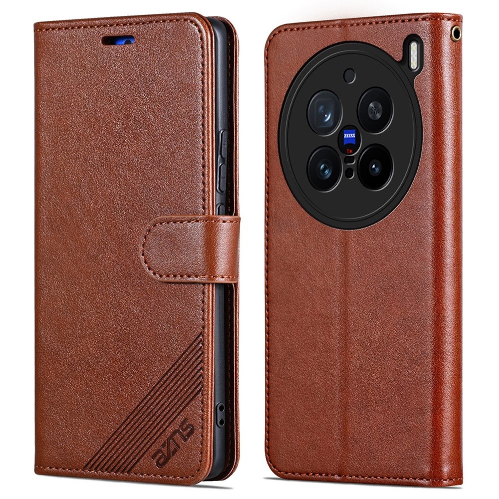 AZNS knížkové pouzdro na Vivo X200 Pro 5G - hnědé