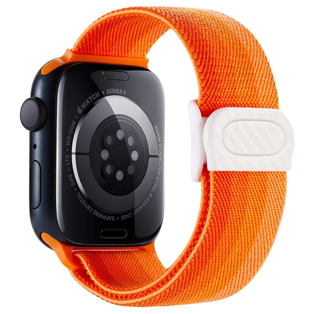 Gradient nylonový řemínek na Apple Watch Ultra/Ultra 2 49mm/SE/SE 2022/2023 44mm/9/8/7 45mm/6/5/4 44mm/3/2/1 42 mm - oranžové pruhy