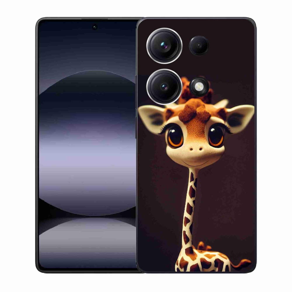 Gelový kryt mmCase na Xiaomi Redmi Note 14S - malá žirafa