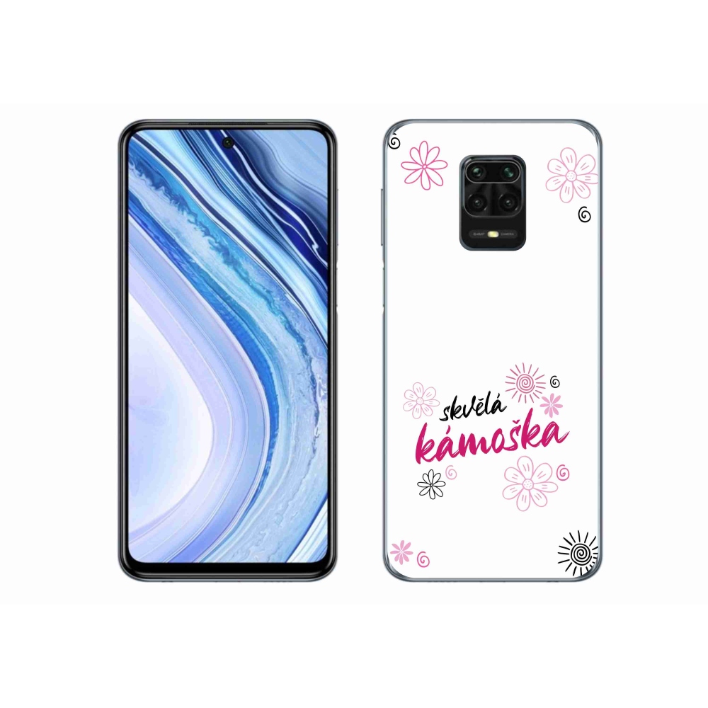 Gelový kryt mmCase na Xiaomi Redmi Note 9S - skvělá kámoška bílé pozadí