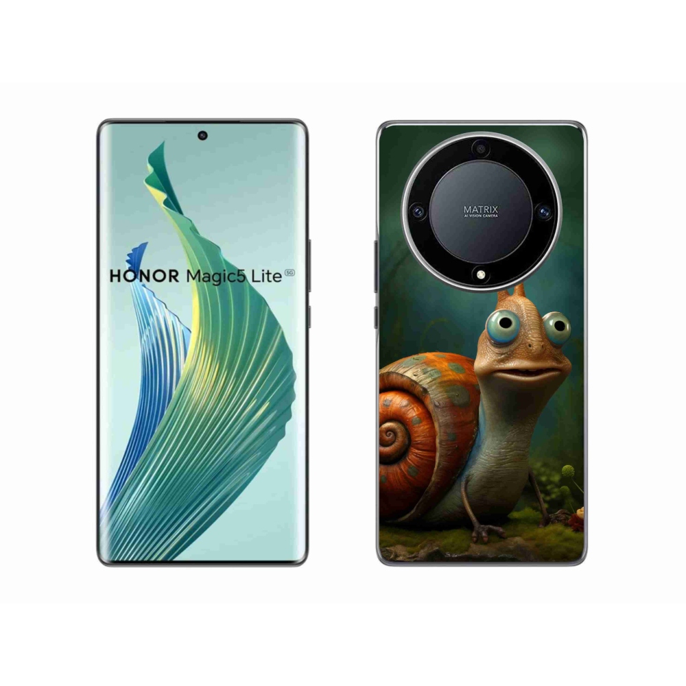 Gelový kryt mmCase na Honor Magic 5 Lite 5G - šnek