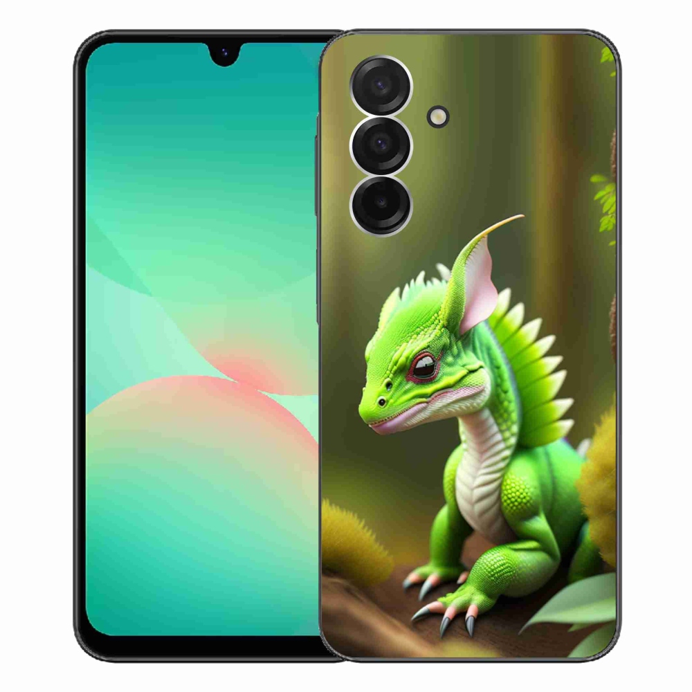 Gelový kryt mmCase na Samsung Galaxy A26 5G - zelený dráček
