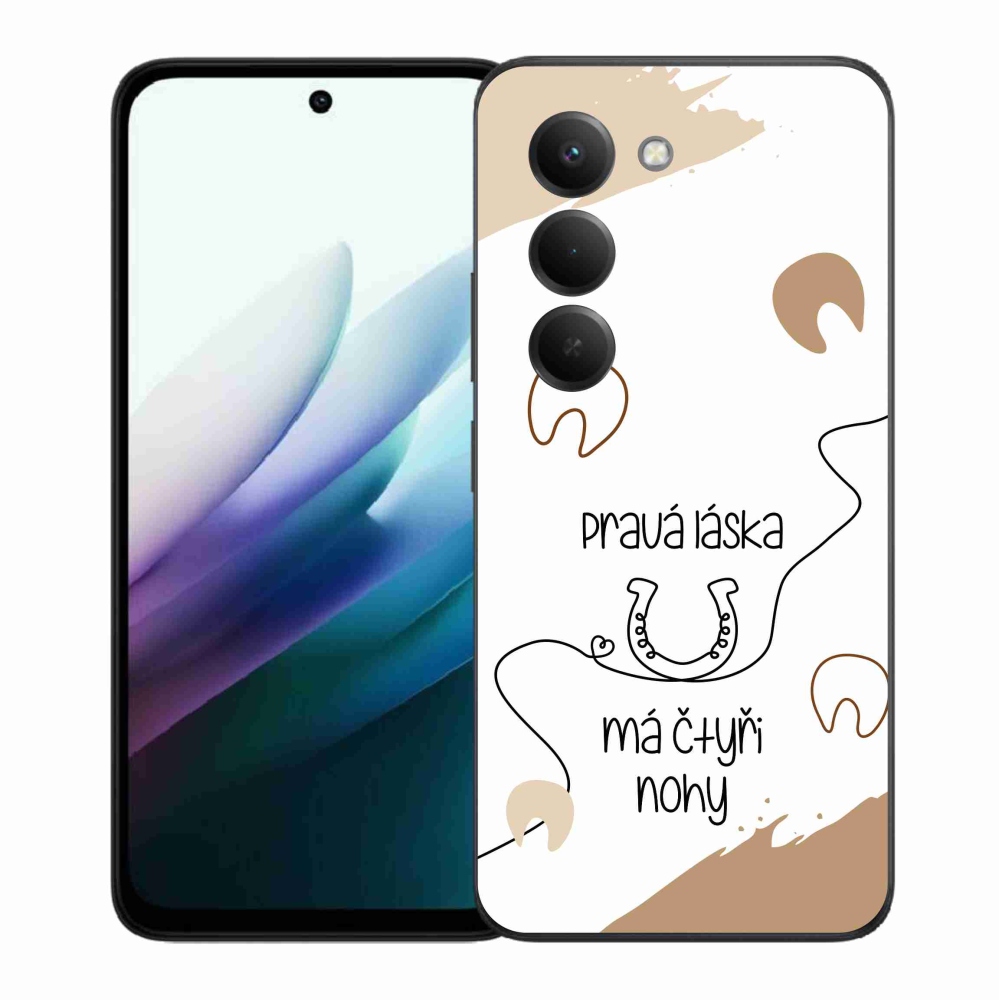 Gelový kryt mmCase na Xiaomi Redmi 15 4G/5G (171mm) - koňský motiv bílé pozadí