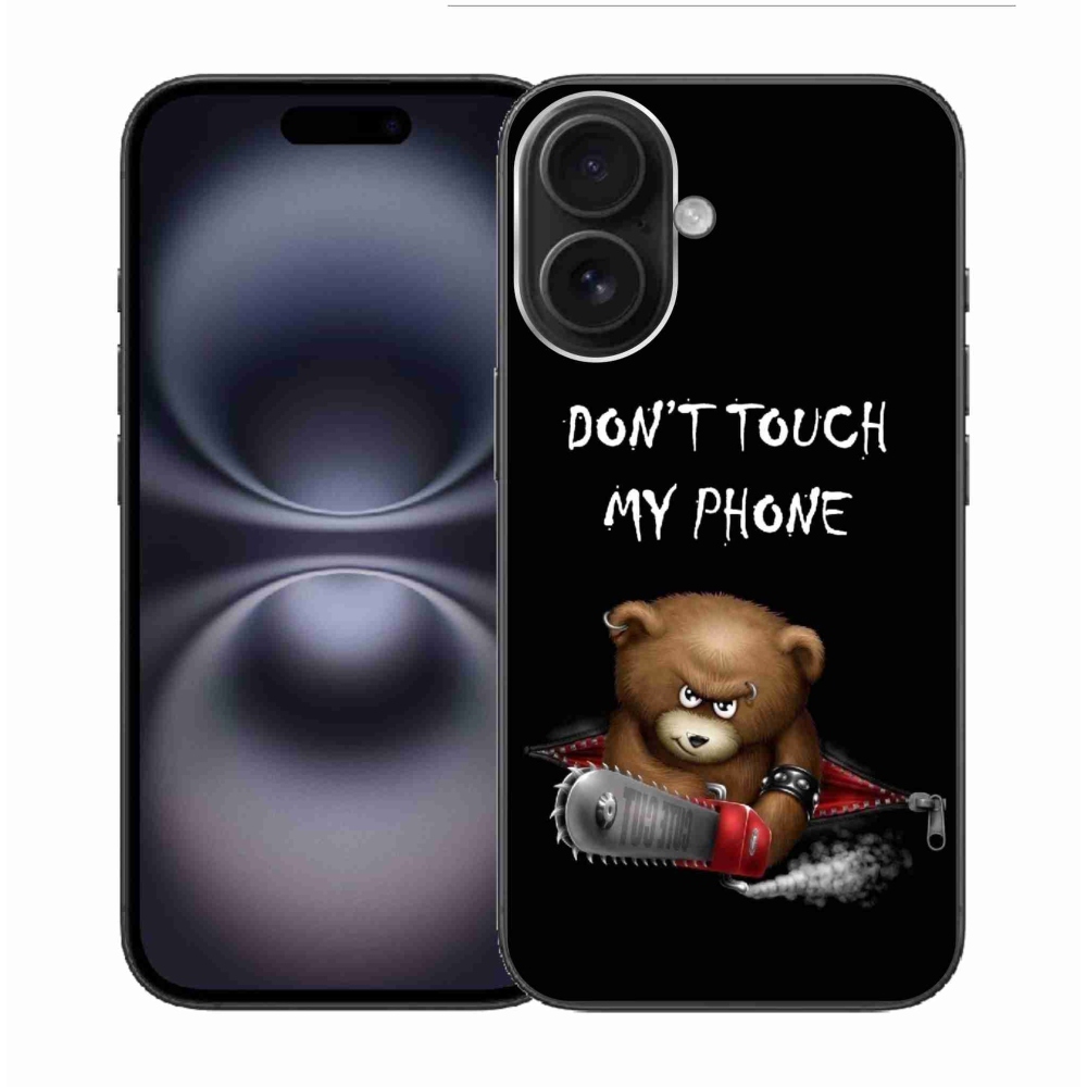 Gelový kryt mmCase na iPhone 16 - nesahej na telefon