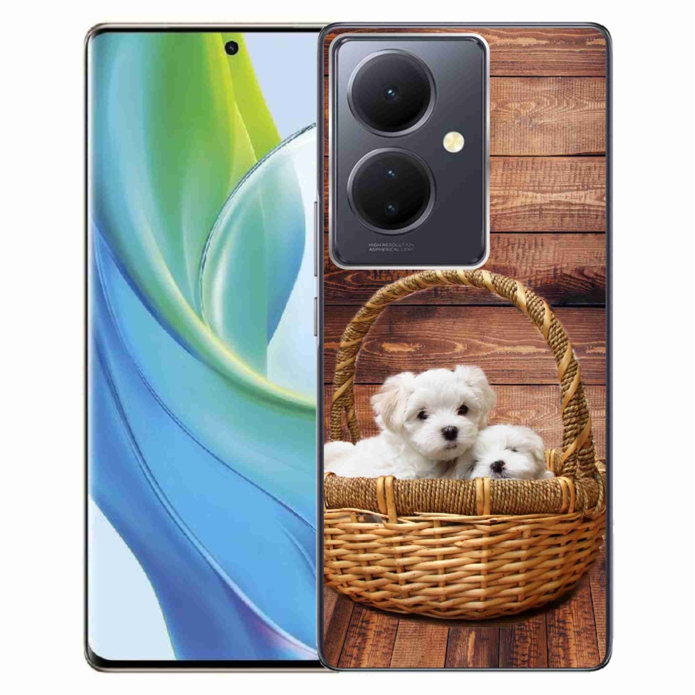 Gelový kryt mmCase na Vivo V29 Lite 5G - štěňátka
