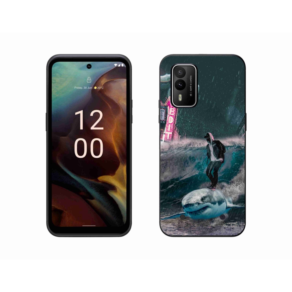 Gelový kryt mmCase na Nokia XR21 - žralok
