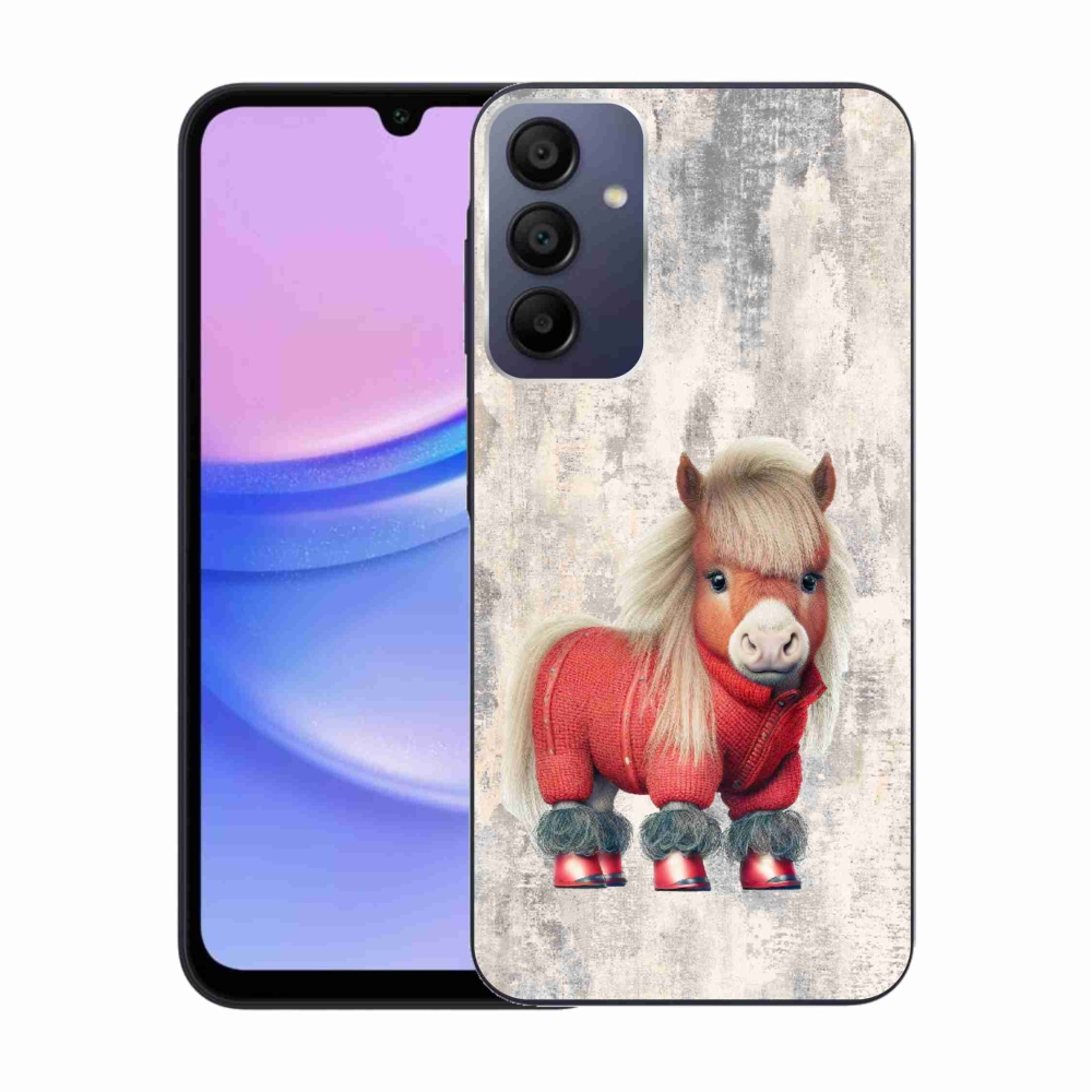 Gelový kryt mmCase na Samsung Galaxy A15 4G/5G - poník ve svetru