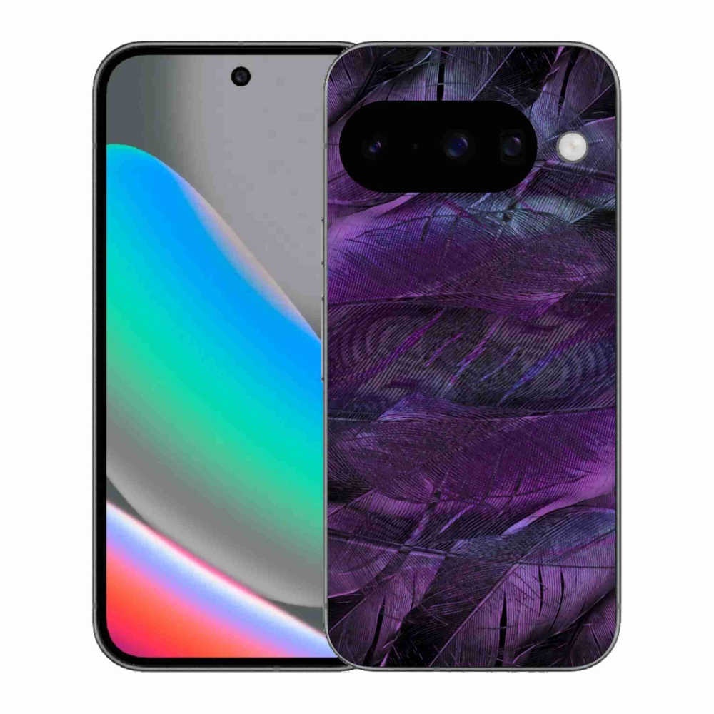 Gelový kryt mmCase na Google Pixel 10 - fialová pírka