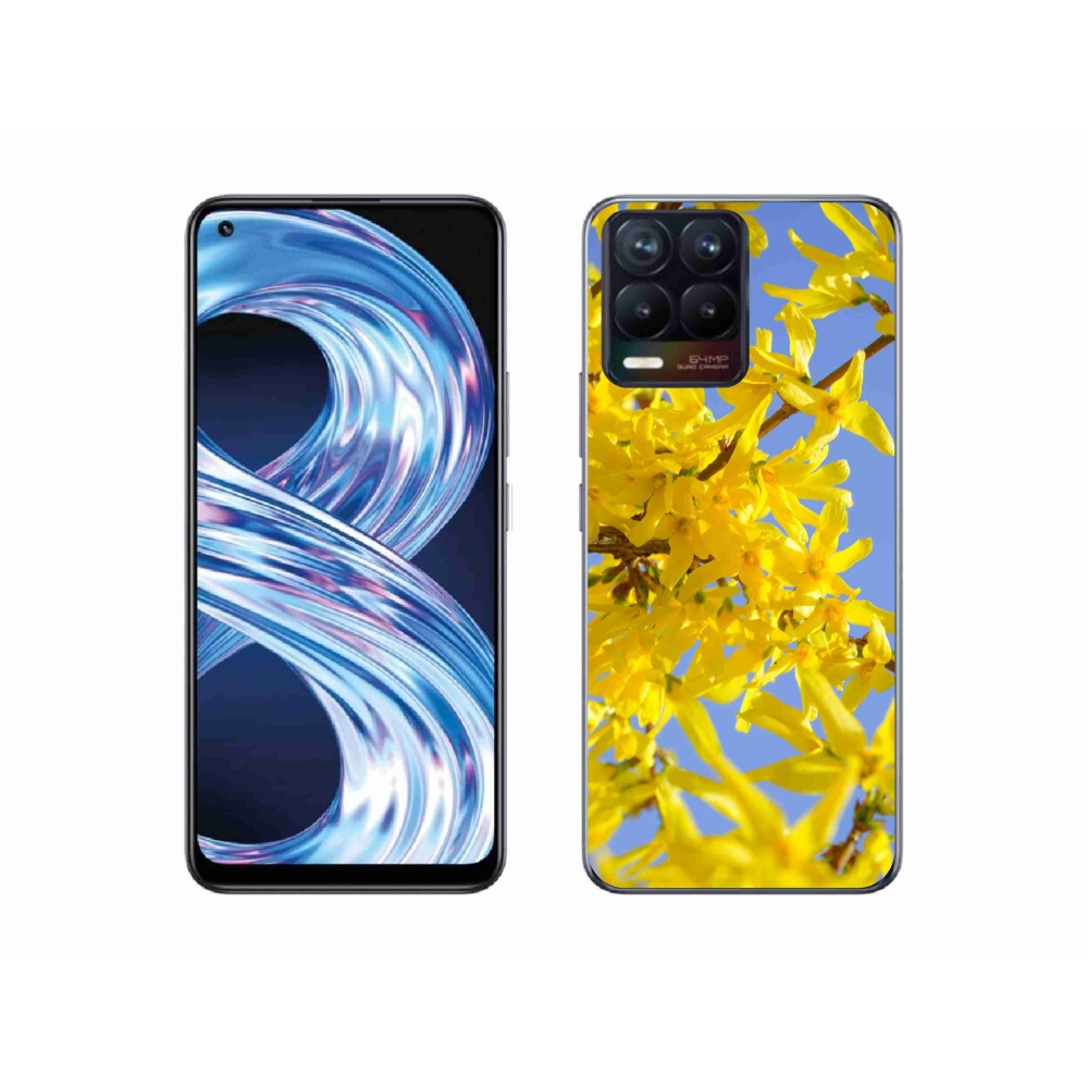 Gelový kryt mmCase na Realme 8 Pro - žluté květy