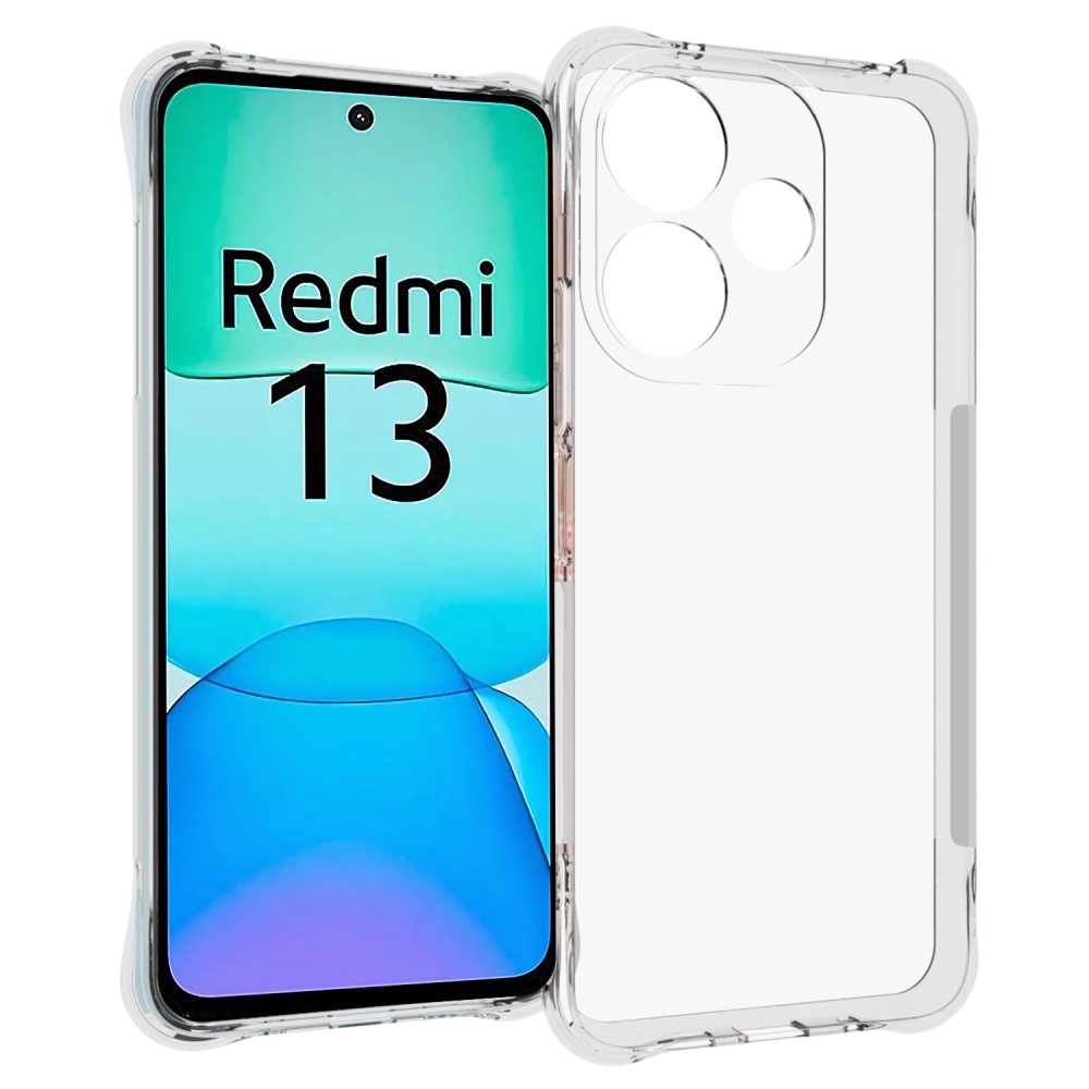 Průhledný gelový obal se zesílenými rohy na Xiaomi Redmi 13 4G/Poco M6 4G - průhledný