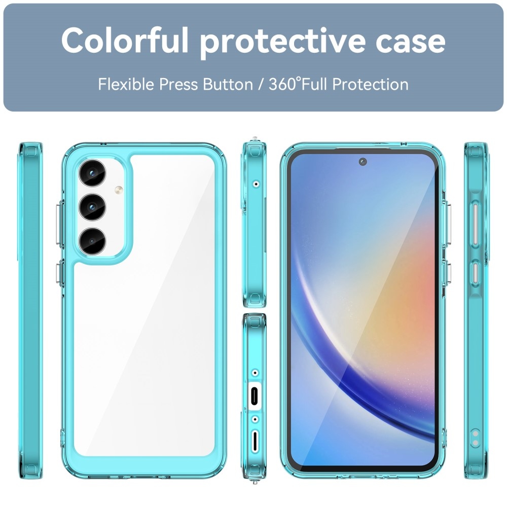 Gelový obal s pevnými zády na Samsung Galaxy A35 5G - světlemodrý