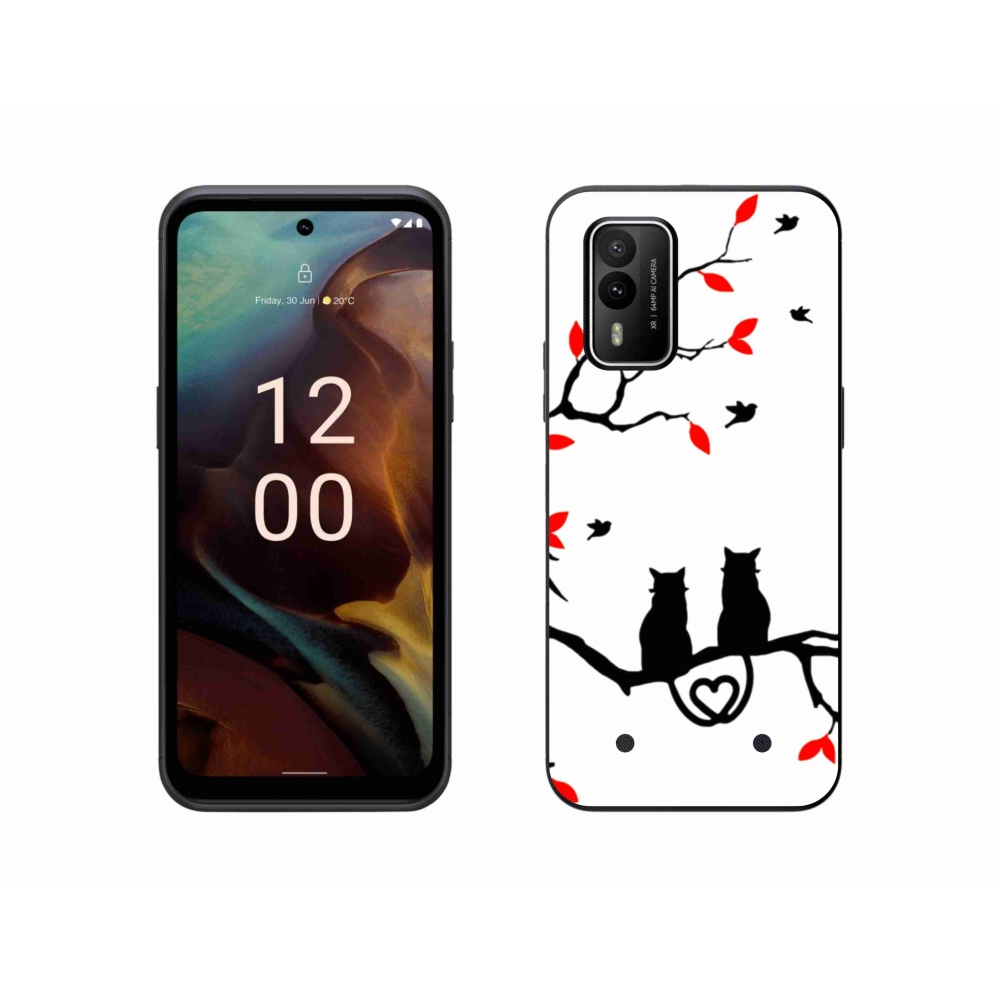 Gelový kryt mmCase na Nokia XR21 - kočičí láska
