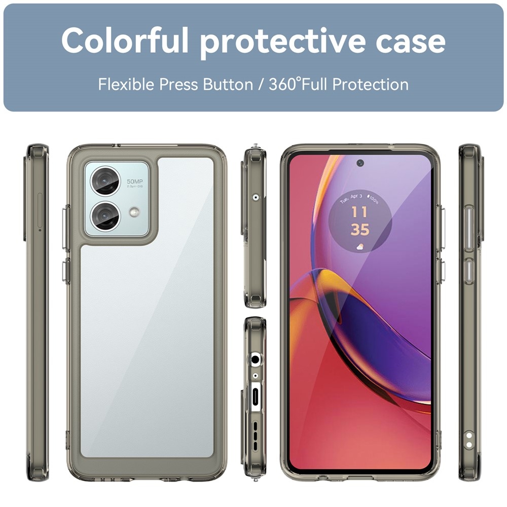 Gelový obal s pevnými zády na Motorola Moto G84 5G - šedý
