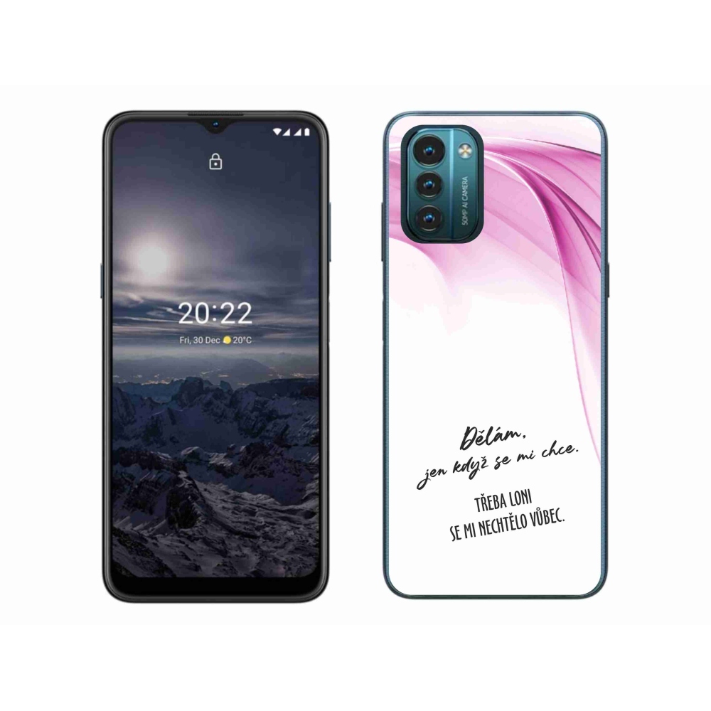 Gelový kryt mmCase na Nokia G11/G21 - vtipný text 12 bílé pozadí