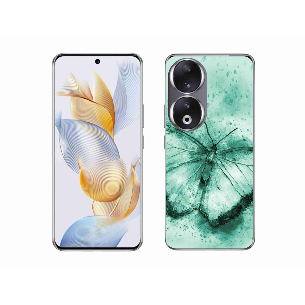 Gelový obal mmCase na Honor 90 - zelený motýl