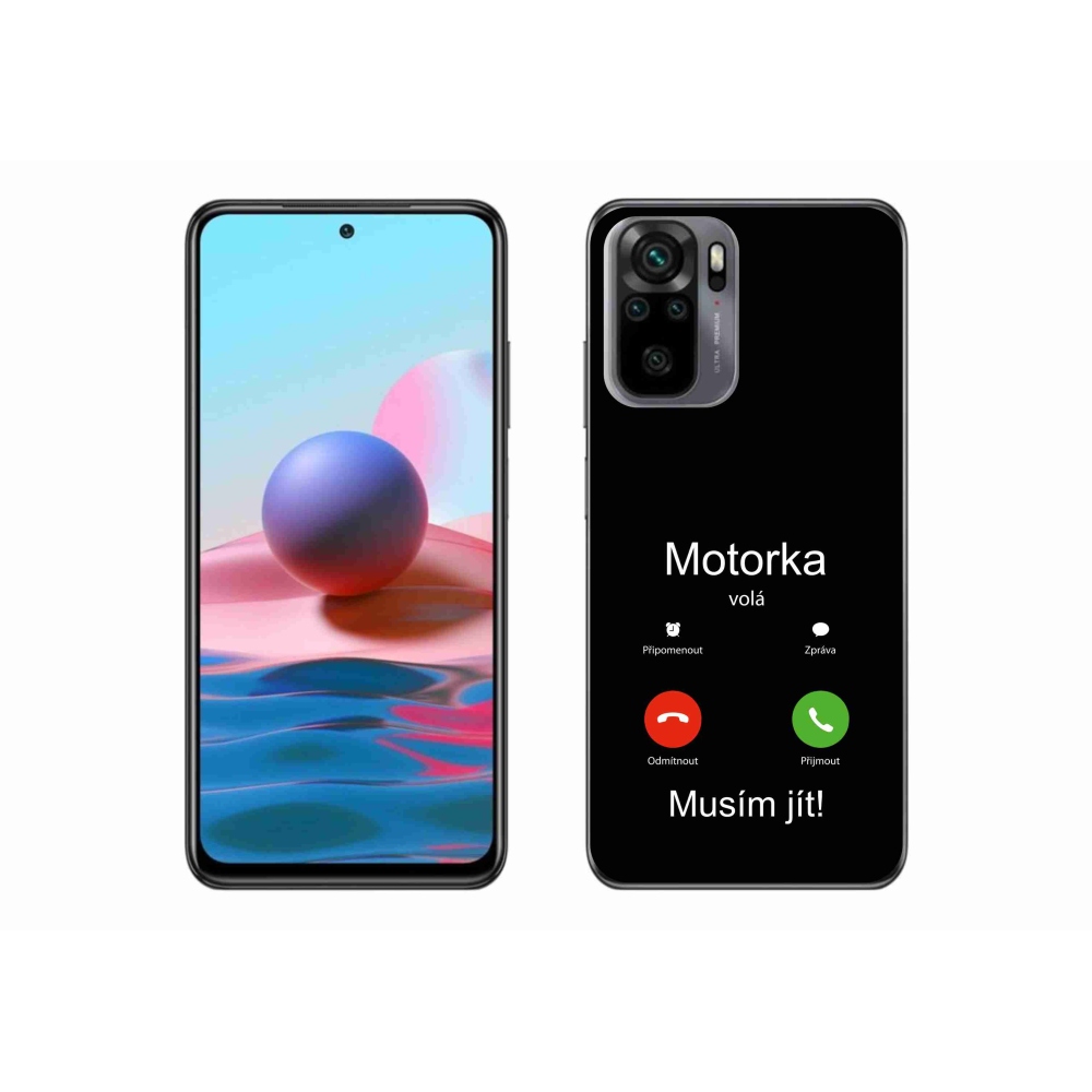 Gelový kryt mmCase na Xiaomi Redmi Note 10S - motorka volá černé pozadí