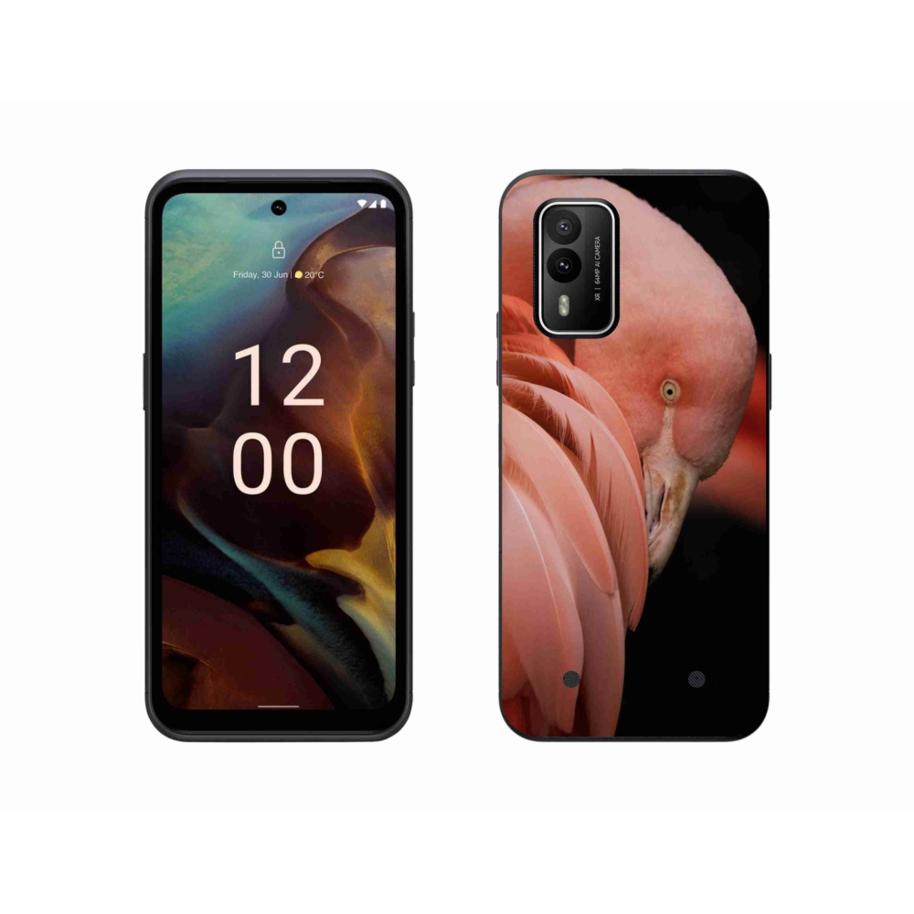 Gelový kryt mmCase na Nokia XR21 - plameňák 3
