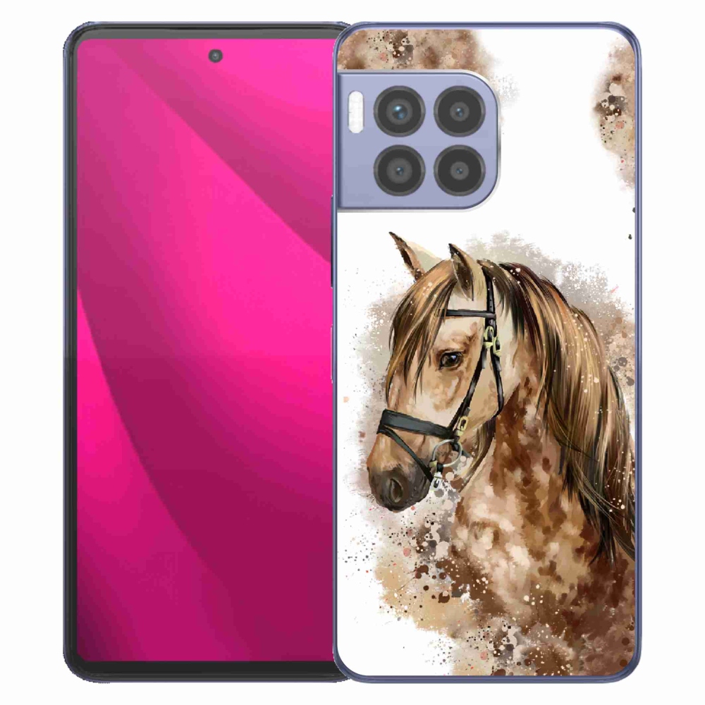 Gelový kryt mmCase na T-Mobile T Phone 2 Pro - hnědý kreslený kůň