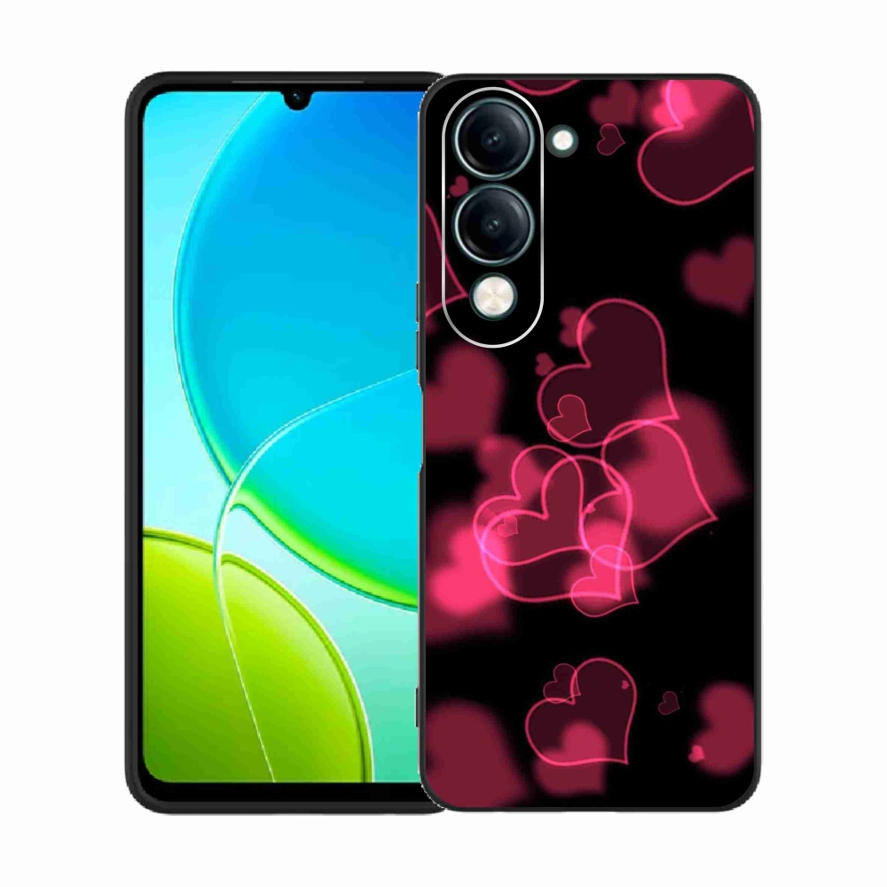 Gelový kryt mmCase na Vivo Y29s 5G - červená srdíčka