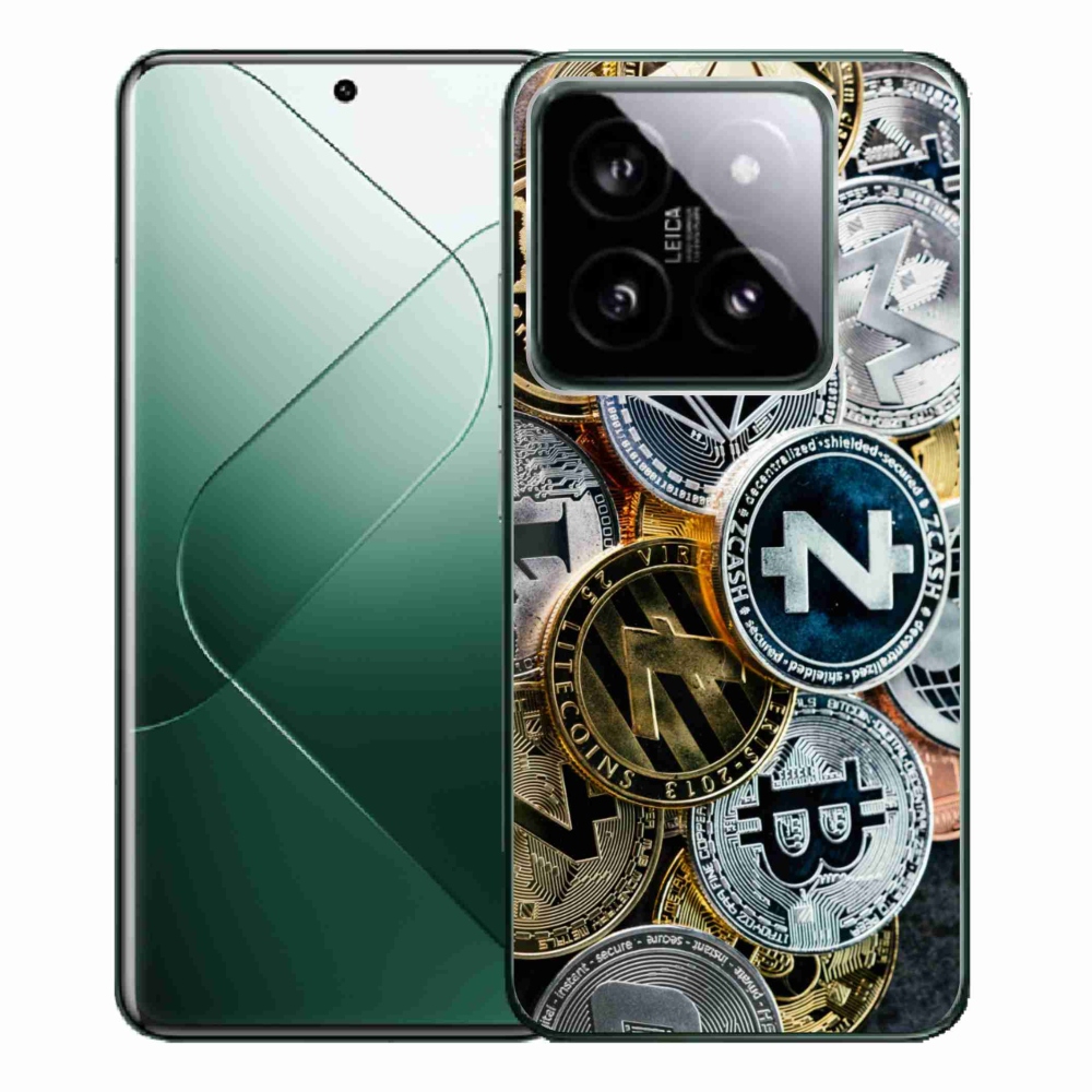 Gelový kryt mmCase na Xiaomi 14 Pro - kryptoměny