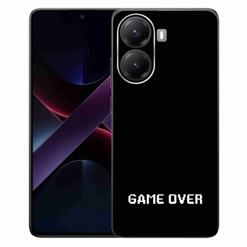 Gelový kryt mmCase na Xiaomi Poco X7 Pro 5G - game over černé pozadí