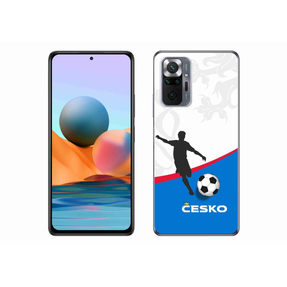 Gelový kryt mmCase na Xiaomi Redmi Note 10 Pro - fotbal Česko 1