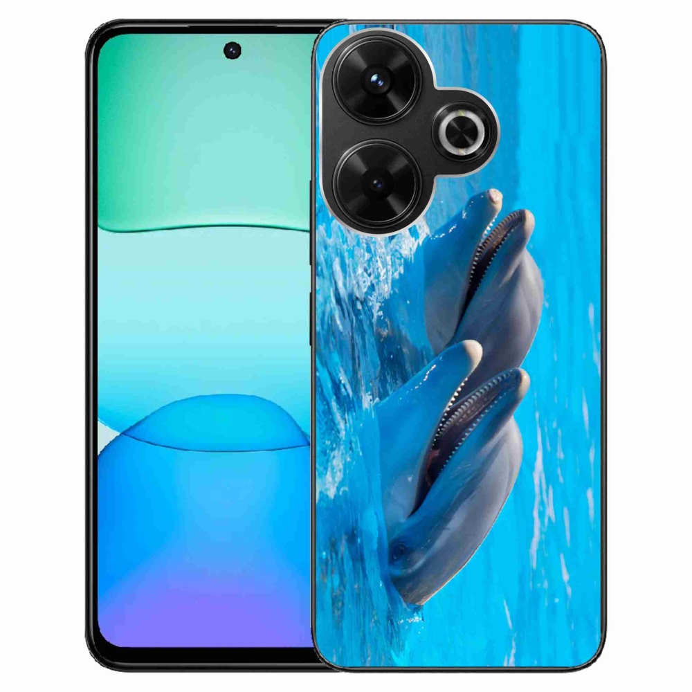 Gelový kryt mmCase na Xiaomi Redmi 13 4G/Poco M6 4G - delfíni
