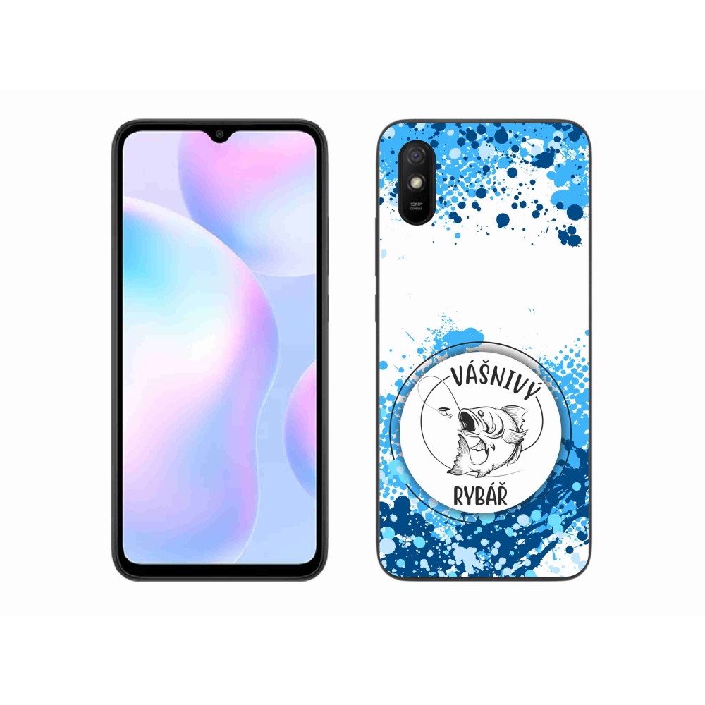 Gelový kryt mmCase na Xiaomi Redmi 9AT - vášnivý rybář bílé pozadí