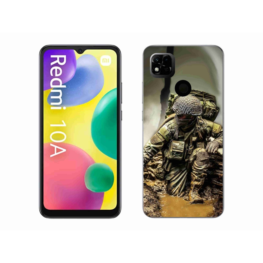 Gelový kryt mmCase na Xiaomi Redmi 10A - voják