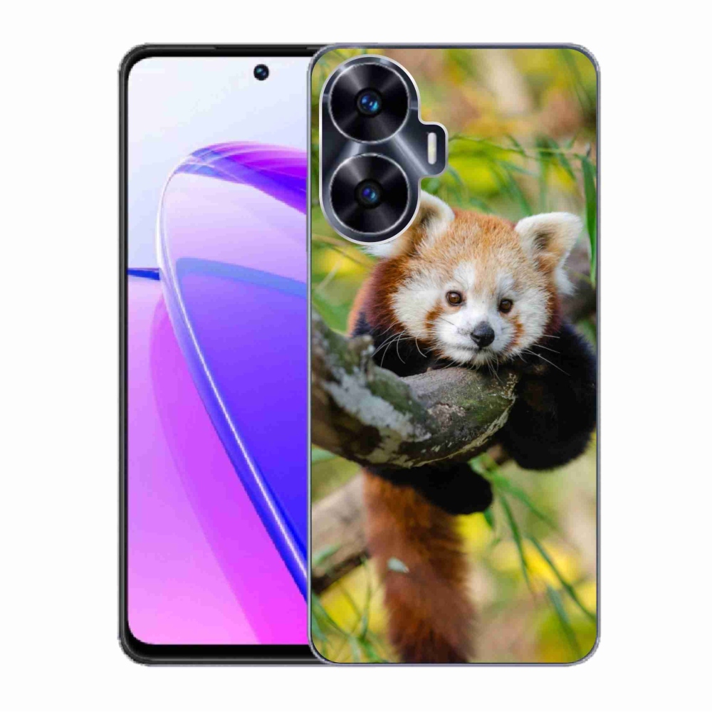 Gelový kryt mmCase na Realme C55 - panda červená