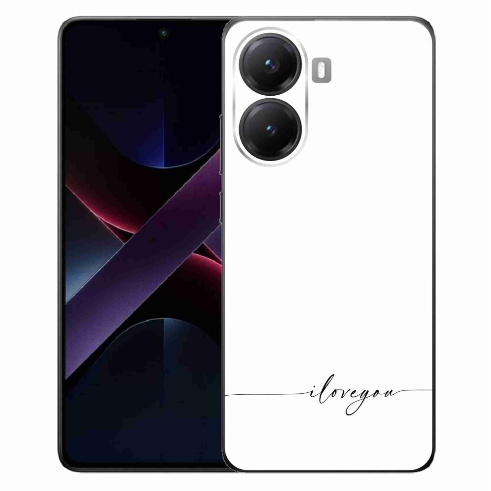 Gelový kryt mmCase na Xiaomi Poco X7 Pro 5G - I love you bílé pozadí