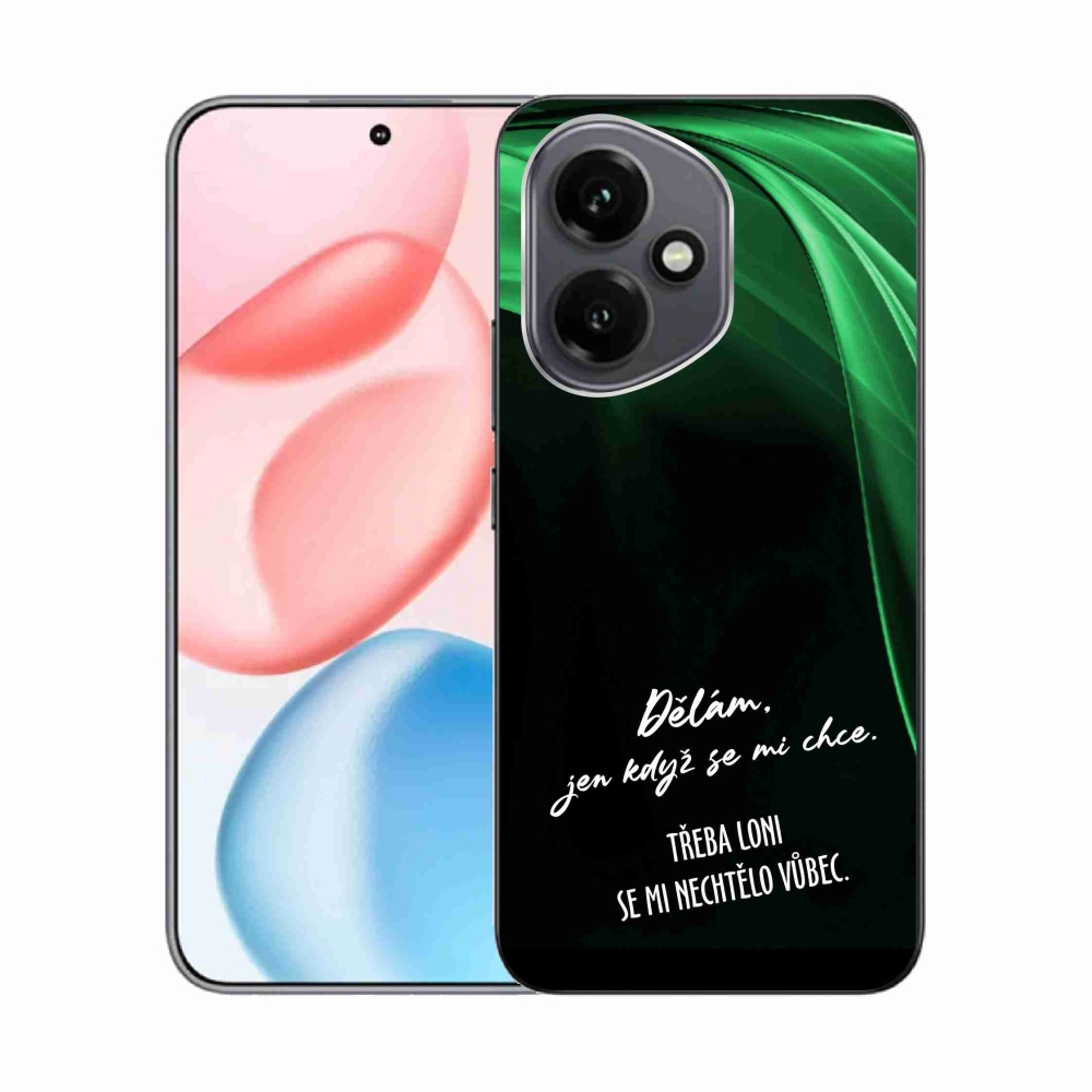 Gelový kryt mmCase na Honor 400 - vtipný text 12 černé pozadí