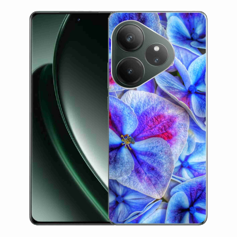 Gelový kryt mmCase na Realme GT 6 5G/GT 6T 5G - modré květy 1