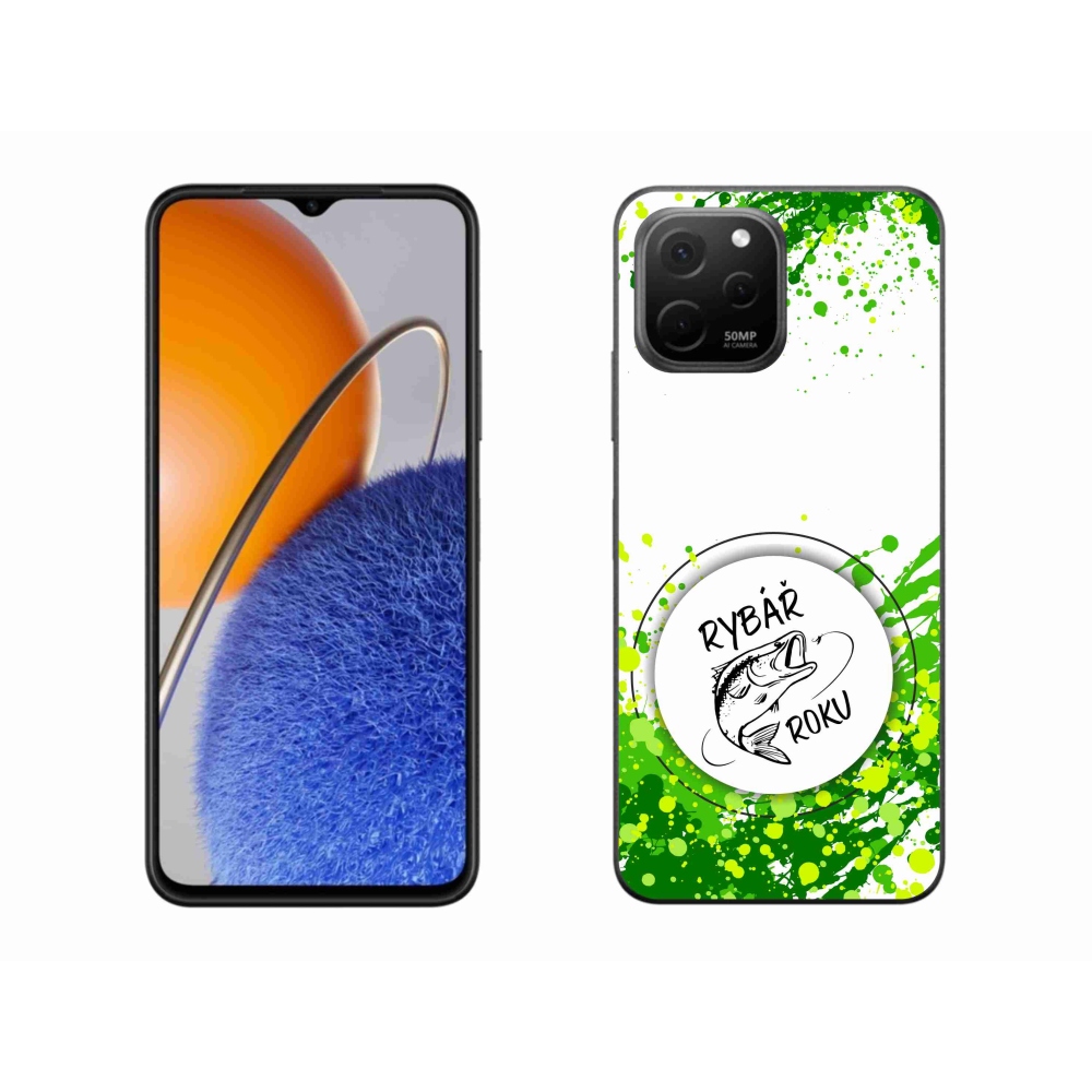 Gelový kryt mmCase na Huawei Nova Y61 - rybář roku bílé pozadí
