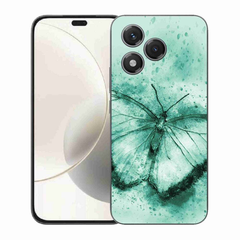 Gelový kryt mmCase na Honor 400 Lite - zelený motýl