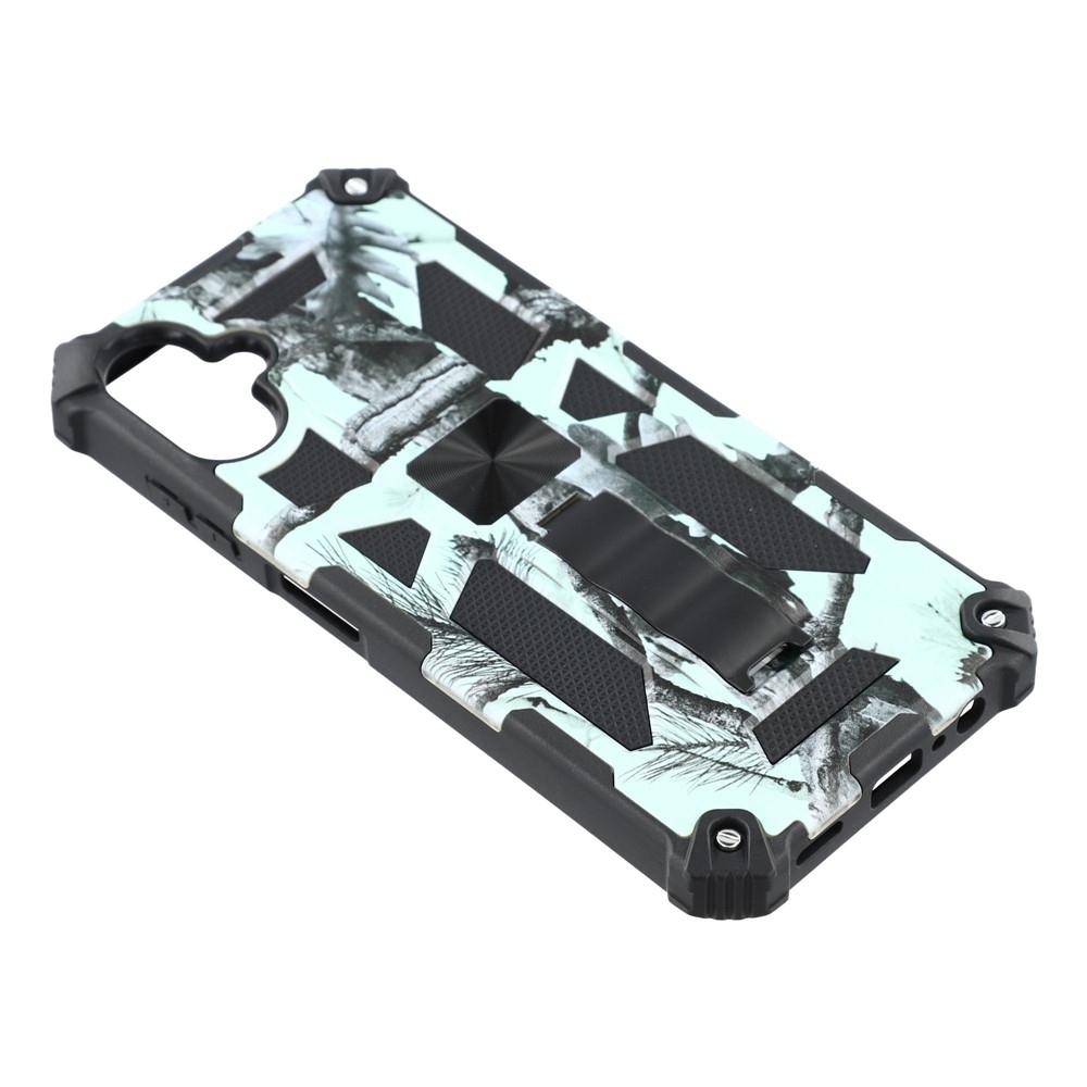 Camouflage odolný kryt na Samsung Galaxy A07 4G - světlezelený