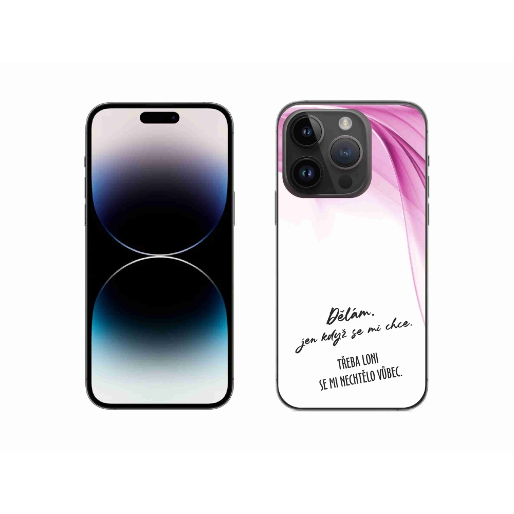 Gelový kryt mmCase na iPhone 14 Pro 6.1 - vtipný text 12 bílé pozadí
