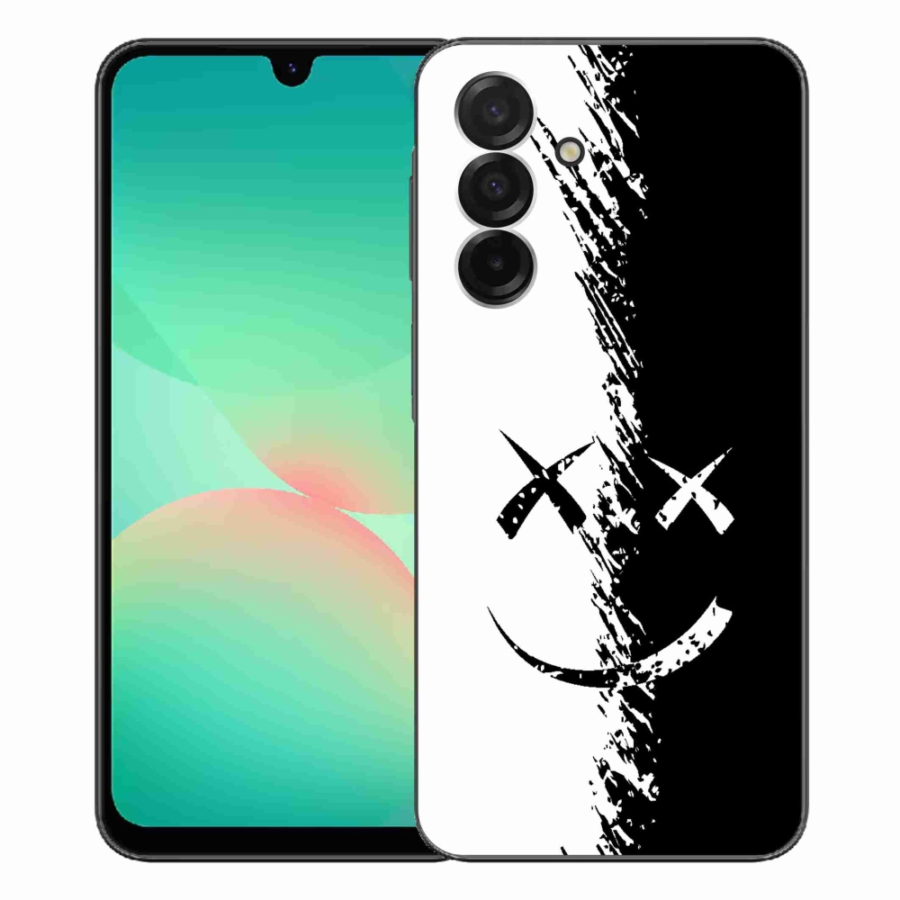 Gelový kryt mmCase na Samsung Galaxy A26 5G - černobílý smajlík