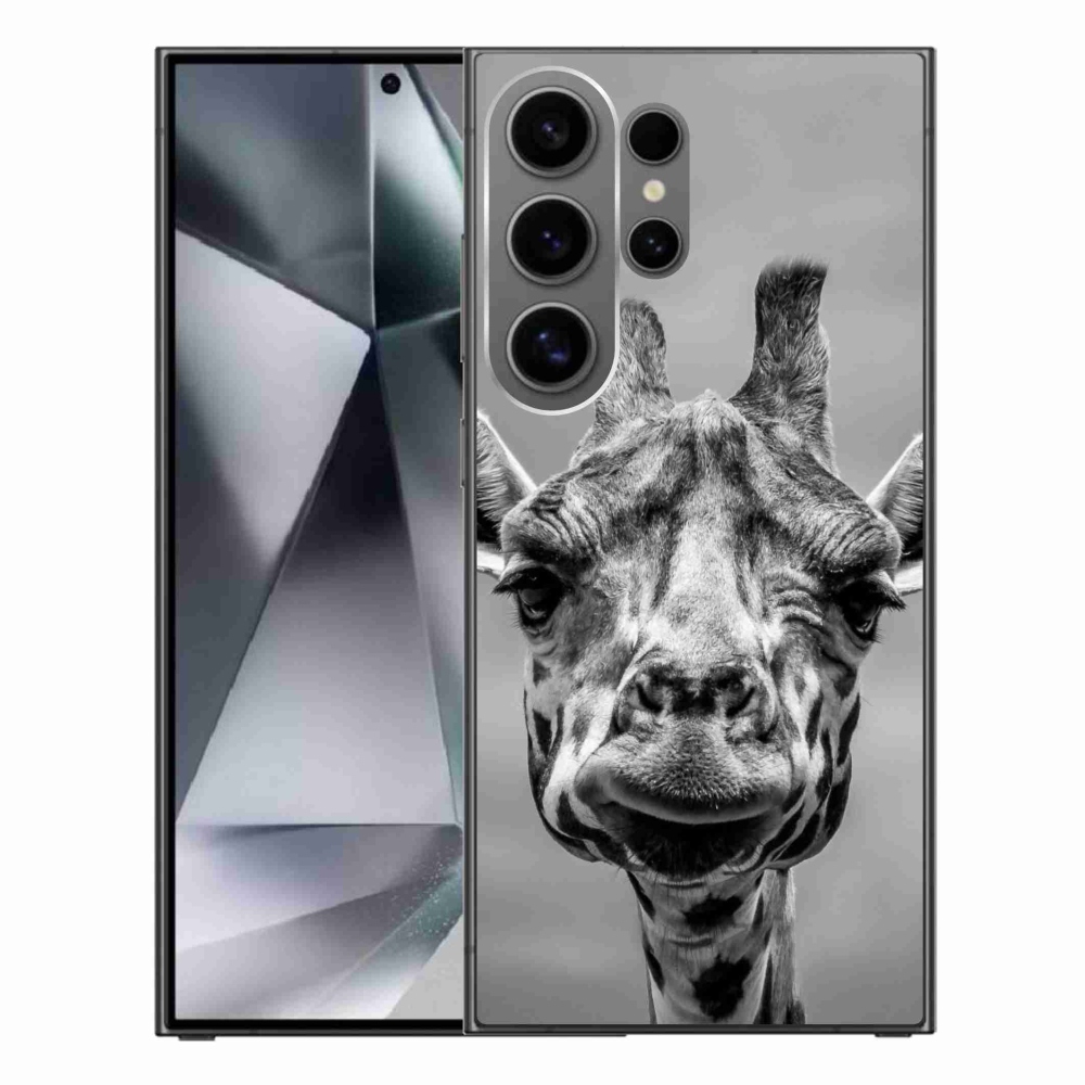 Gelový kryt mmCase na Samsung Galaxy S24 Ultra - černobílá žirafa