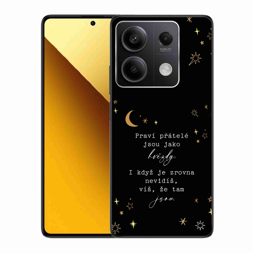 Gelový kryt mmCase na Xiaomi Redmi Note 13 5G - citát 6 černé pozadí