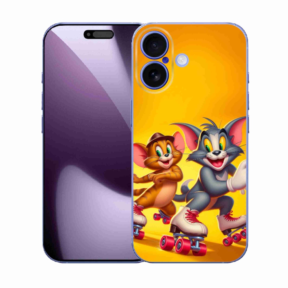 Gelový kryt mmCase na iPhone 17 - tom a jerry