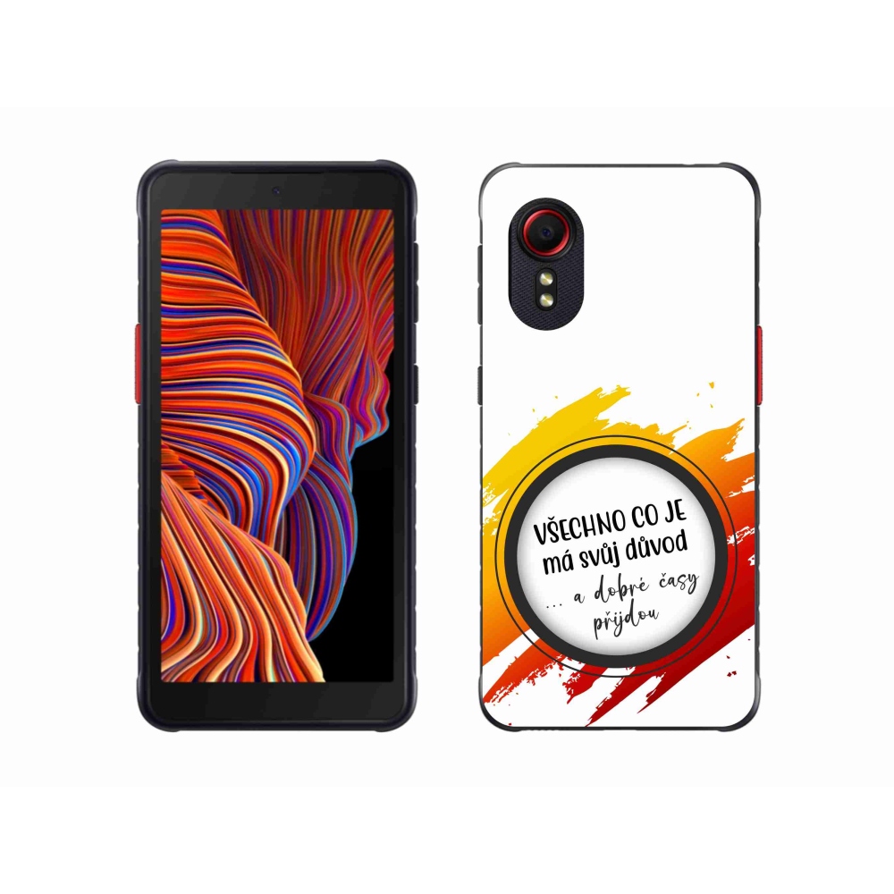 Gelový kryt mmCase na Samsung Galaxy Xcover 5 - citát 3 bílé pozadí