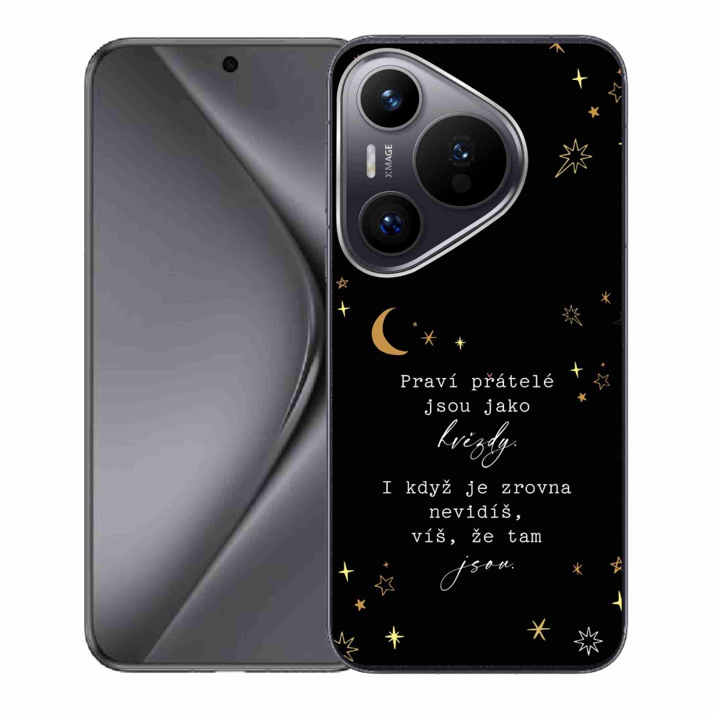 Gelový kryt mmCase na Huawei Pura 70 - citát 6 černé pozadí