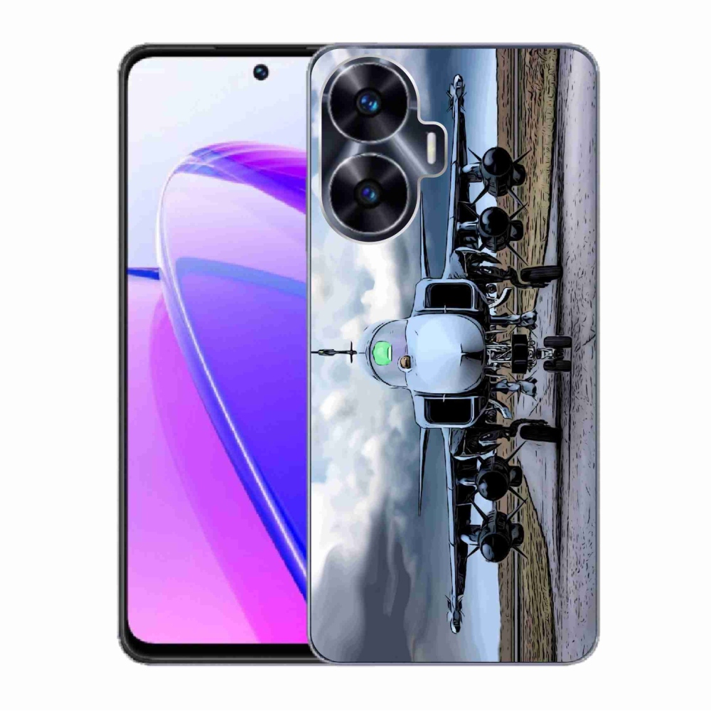 Gelový kryt mmCase na Realme C55 - vojenské letadlo