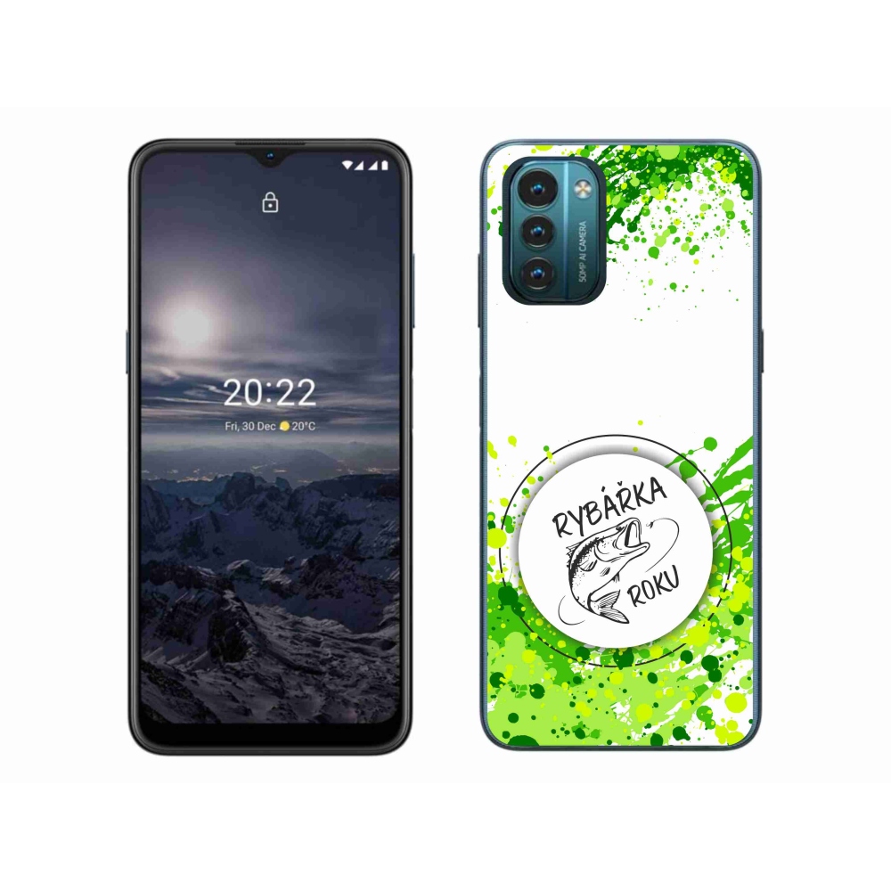 Gelový kryt mmCase na Nokia G11/G21 - rybářka roku bílé pozadí