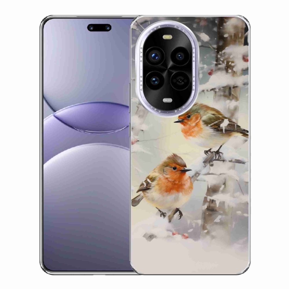 Gelový kryt mmCase na Huawei Nova 13 Pro 5G - ptáčci v zimě