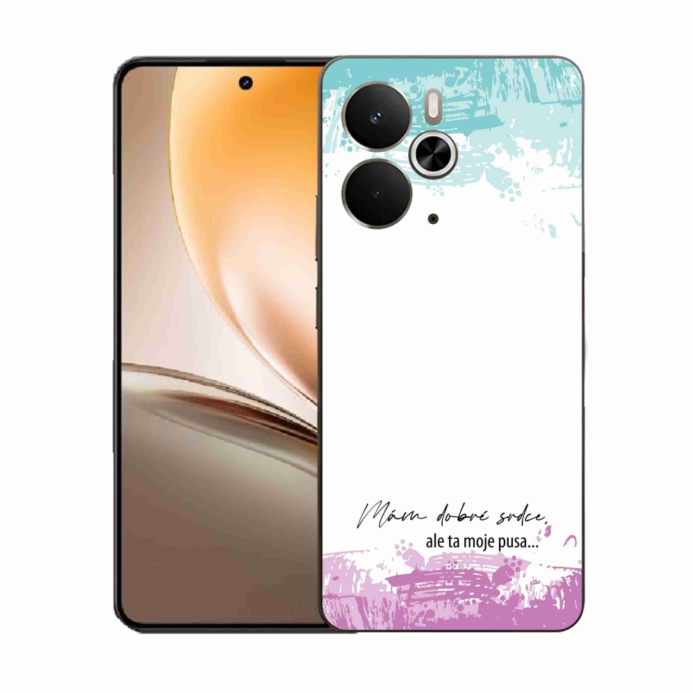 Gelový kryt mmCase na Realme 14 5G - vtipný text 3 bílé pozadí